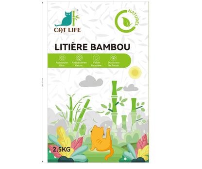 litière en bambou pour chat